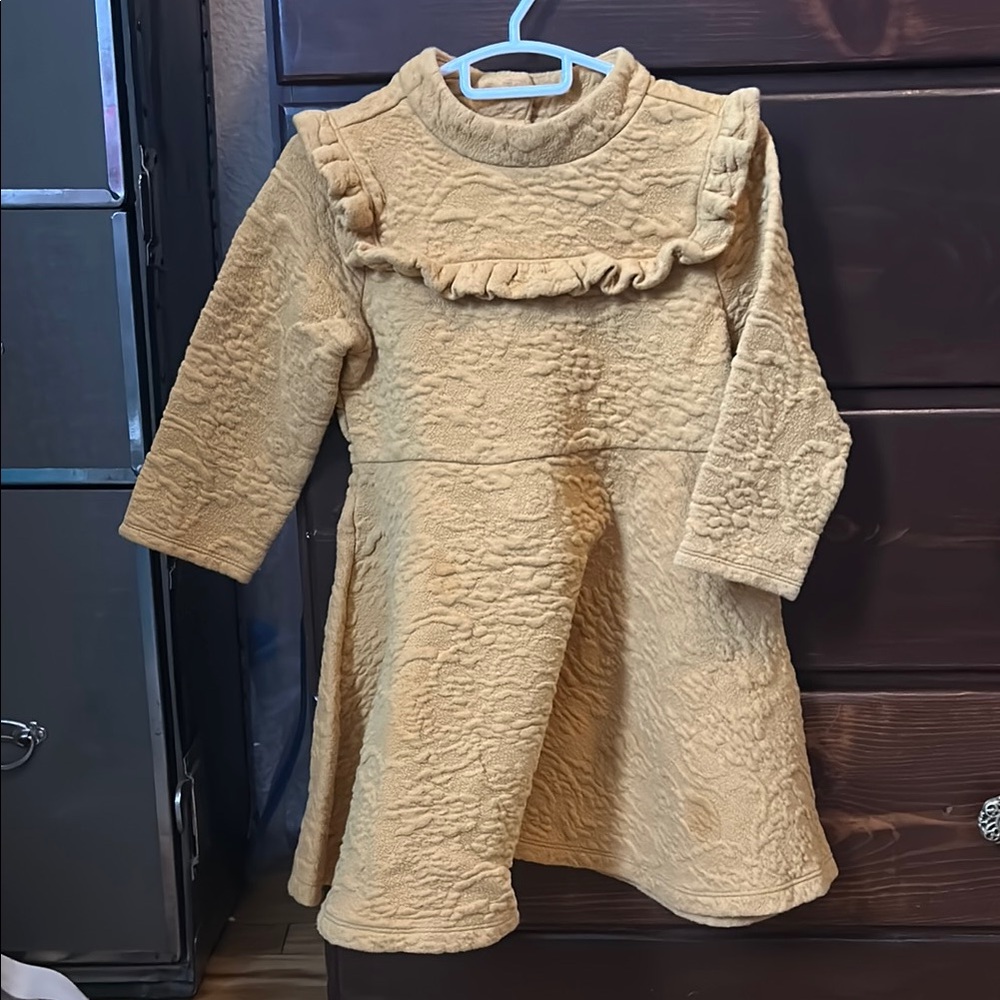 Charming Mustard Yellow Kids Dress